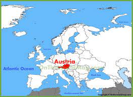 Austria Map In World Map Austria Location On The Europe Map