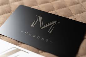 Design high quality business cards for less. Free Luxury Laser Engraved Black And White Quick Metal Visiting Card Template Masons