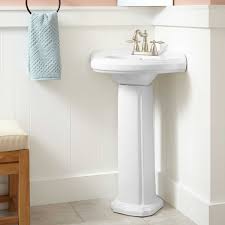 gaston corner porcelain pedestal sink