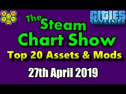 top 20 assets and mods cities skylines steam chart 27th april 2019 i048