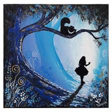 Black Alice In Wonderland Art Ooak Original Rare Art Painted Alice In Wonderland Fantasy Painting Liked On Polyvore Featuring Home Ho Wonderland Artwork Alice In Wonderland Wonderland