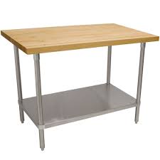 Advance Tabco H2s 245 Wood Top Work Table With Wood Top Workbench Wood Table