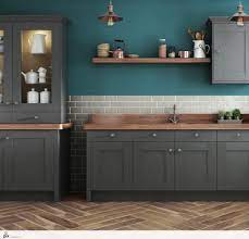 A Modern Classic Shaker Kitchen Is Influenced By The Victorian Trend The Dark Grey In Frame Shaker Door H Kitchen Inspirations House Interior Kitchen Flooring