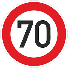 70 (seventy) is the natural number following 69 and preceding 71. Verkehrszeichen 274 70 Zulassige Hochstgeschwindigkeit 70 Km H