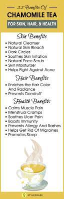 15 Amazing Benefits Of Chamomile Oil For Skin Health And Hair Chamomile Tea Health Health Benefits