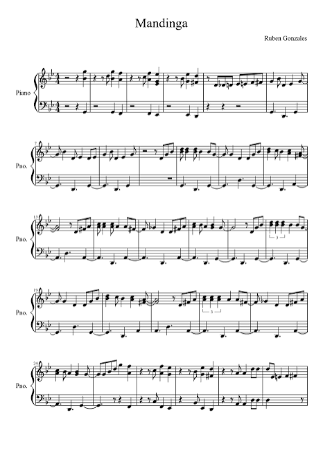 Mandinga Sheet Music for Piano (Solo) easy | MuseScore.com