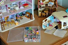 Micro Managing Literally Organizing Our Calico Critters Suburble Calico Toy Organization Dollhouse Accessories