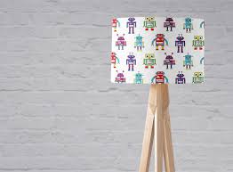 Robot Lamp Robot Nursery Boys Nursery Decor Boys Table Lamp Kids Ceiling Light Children S Lamps Robot Bedroom Robot Gift Lampshades Kids Ceiling Lights Childrens Lamps Nursery Decor Boy