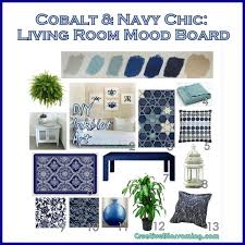 Cobalt And Navy Chic Living Room Mood Board Room Colors Blue Living Room Living Room Color Schemes