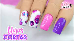 Unas Juveniles Rosa Con Morado Youtube