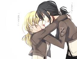 Ymir X Christa On Tumblr Never midget!!!*carries christa down the hall yelling* levi: ymir x christa on tumblr