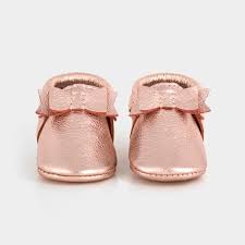 rose gold bow mocc toddler shoes cute baby shoes baby girl shoes