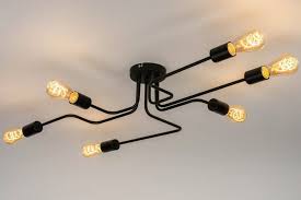 Plafondlamp 72878 Industrie Look Modern Metaal Plafondlamp Badkamer Verlichting Slaapkamer Plafondlamp