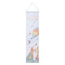 Trend Lab Dr Seuss Oh The Places Youll Go Canvas Growth Chart Orange Yellow Green Blue White