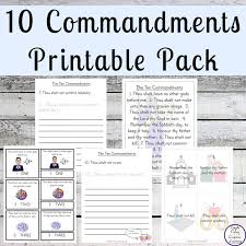 This is a set of printable worksheet you can use during your ten commandment bible lessons. Exodus 20 1 17 The Ten Commandments Simple Living Creative Learning