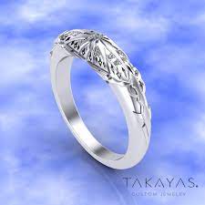 Final Fantasy Xiv Astrologian Inspired Wedding Band Takayas Custom Jewelry Custom Jewelry Wedding Bands Jewelry