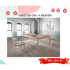 4.6 out of 5 stars. Dining Set 4 Seater Table And Seater Dining Room Set Solid Wood Dining Set Dining Chair Dining Table Shopee Malaysia