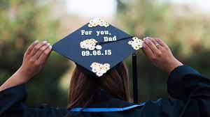 Memorial Cap For My Dad Decorationn High School Graduation Cap Decoration College Graduation Cap Decoration Memorial Graduation Cap