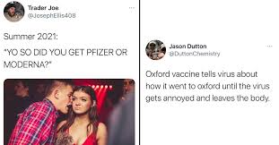 The food and drug administration said on friday they are investigating after multiple allergic reactions were reported in people who had just received pfizer's coronavirus vaccine. Here S Your First Dose Of Funny Vaccine Tweets 20 Tweets