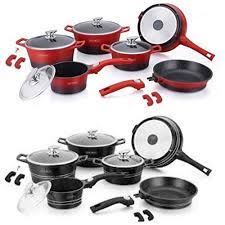 batterie de cuisine noir en pierre rouge noir batterie de cuisine cuisine noire rouge noir