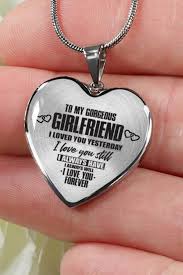 Birthday Gift Ideas For My Girlfriend To My Gorgeous Girlfriend I Love You Luxury Heart Necklace Anniversary Birthday Gift Girlfriend Gifts Boyfriend Gifts Boyfriend Necklace