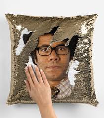 Richard Ayoade Sequin Pillow Cover, Celebrity Sequin Pillow Case, Sequin  Pillowcase, Maurice Home Decor Pillow Cushion
