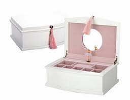 The home of your dreams is just an overstock order away! White Musical Jewelry Box With Tassel And Twirling Ballerina By Reed And Barton