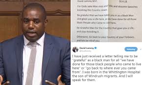 Member of parliament for tottenham. Windrush Scandal Labour Mp David Lammy Told To Go Back Home Daily Mail Online