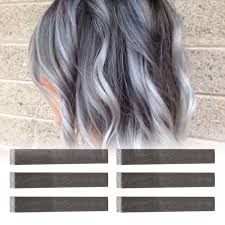 While temporary hair dyes don't show up as vividly as they do for naturally lighter colored hair, that doesn't mean that you won't be able to find yourself a rocking new (subdued) color. 6 Best Temporary Ashy Grey Hair Dye For Dark And Light Hair Set Of 6 Diy Grey Hair Chalk For Easy And Sim Grey Hair Dye Silver Hair Dye Pinwheel Hair Color