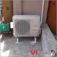 Outdoor Unit Installed Ot The Floor Air Conditioner Installation Installation Home Appliances