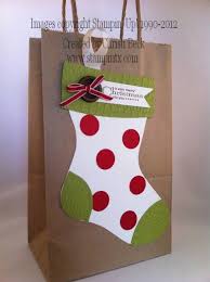Christmas Stocking Gift Bag By Beckcjb Cards And Paper Crafts At Splitcoaststampers Christmas Stocking Gifts Christmas Bags Christmas Stockings Diy