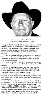 Eugene Marley “Gene” Smith Jr. (1939-2016)
