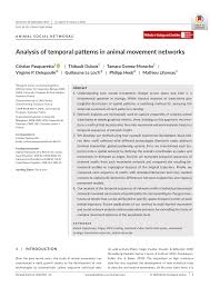 Bir torba çimentoya kaç el arabası kum katılır? Pdf Analysis Of Temporal Patterns In Animal Movement Networks