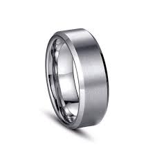 The Titan Ring Silver Mens Wedding Bands Silicone Wedding Rings Halo Engagement Ring Sets