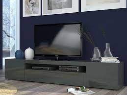 Daiquiri Modern Large Tv Cabinet In Anthracite Gloss Finish With Lights Large Tv Living Room Tv Stand Modern Tv Cabinet