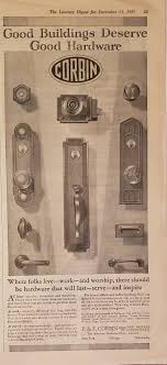 1929 P & F CORBIN Good Hardware Buildings Locks Doorknobs Handles Home Work  Church Vintage Print Ad