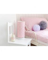 Constituée d'un joli lampadaire avec une tablette de rangement et d'une lampe de chevet. Lampe De Chevet Enfant Rose A Pois