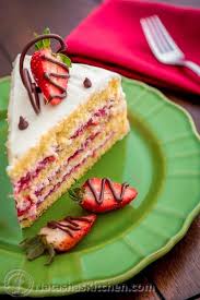 This cake is perfect for summer. Strawberry Layer Cake Recipe