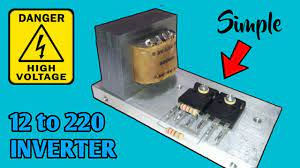 12v To 220v Inverter Circuit Using Tip3055 The Simplest Youtube Electronic Circuit Design Electronics Basics Circuit