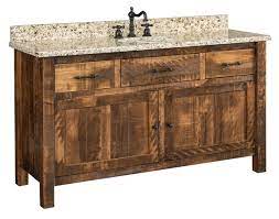 Get free shipping on qualified 60 inch vanities bathroom vanities or buy online pick up in store today in the bath department. Rustic Bathroom Vanity From Dutchcrafters Amish Furniture