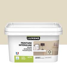 Sur un pan de mur, le bleu affirme son caractère déco et fait preuve de style. Peinture Paper 1 Satin Luxens 2 5 L Peinture Mur Boiserie Parement Mural