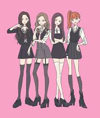 The group consists of four members: Pin By Miaumil On Fandom Stuff 1 Kpop Drawings Bff Drawings Anime Drawings