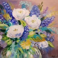 Abstract Impressionist Flowers Acrylic Painting Tutorial By Angela Anderson On Youtube Floral Painti Abstract Flowers Painting Tutorial Abstract Painting Diy