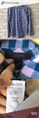 j crew gingham popover shirt blue and lilac 00 popover shirt shirts blue clothes design