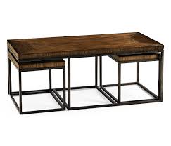 Our lacquer finish with light and dark tones allows for the wood's natural grain to show. Rectangular Coffee Table In Rustic Walnut