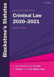 This is the table of contents for the book introduction to criminal law (v. Blackstone S Statutes On Criminal Law 2020 2021 By Matthew Dyson Waterstones