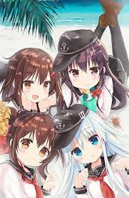 夏の第六ちゃん達です ４人が集合した絵は初めて かわいいアニメガール アニメの親友 カワイイアニメ