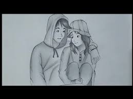 Pencil Drawing Of Couple Step By Step Easy Couple Drawing Youtube Beautiful pencil sketches of love couple.