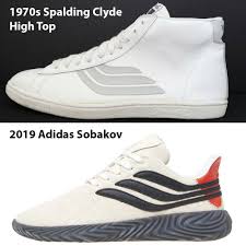 Things That Look Like Other Things Volume 2 Vintage Spalding Clyde Vs Adidas Sobakov Sneaker Logos Compared Sneakers Classic Sneakers Adidas