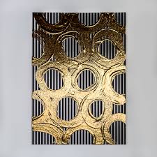 Usually ships within 1 to 3 weeks. Original Artwork By M Clark Copperfoil Metallic Mixedmedia Art Stripes Circles Fineart Cop Diy Canvas Wall Art Abstract Art Painting Diy Art Painting